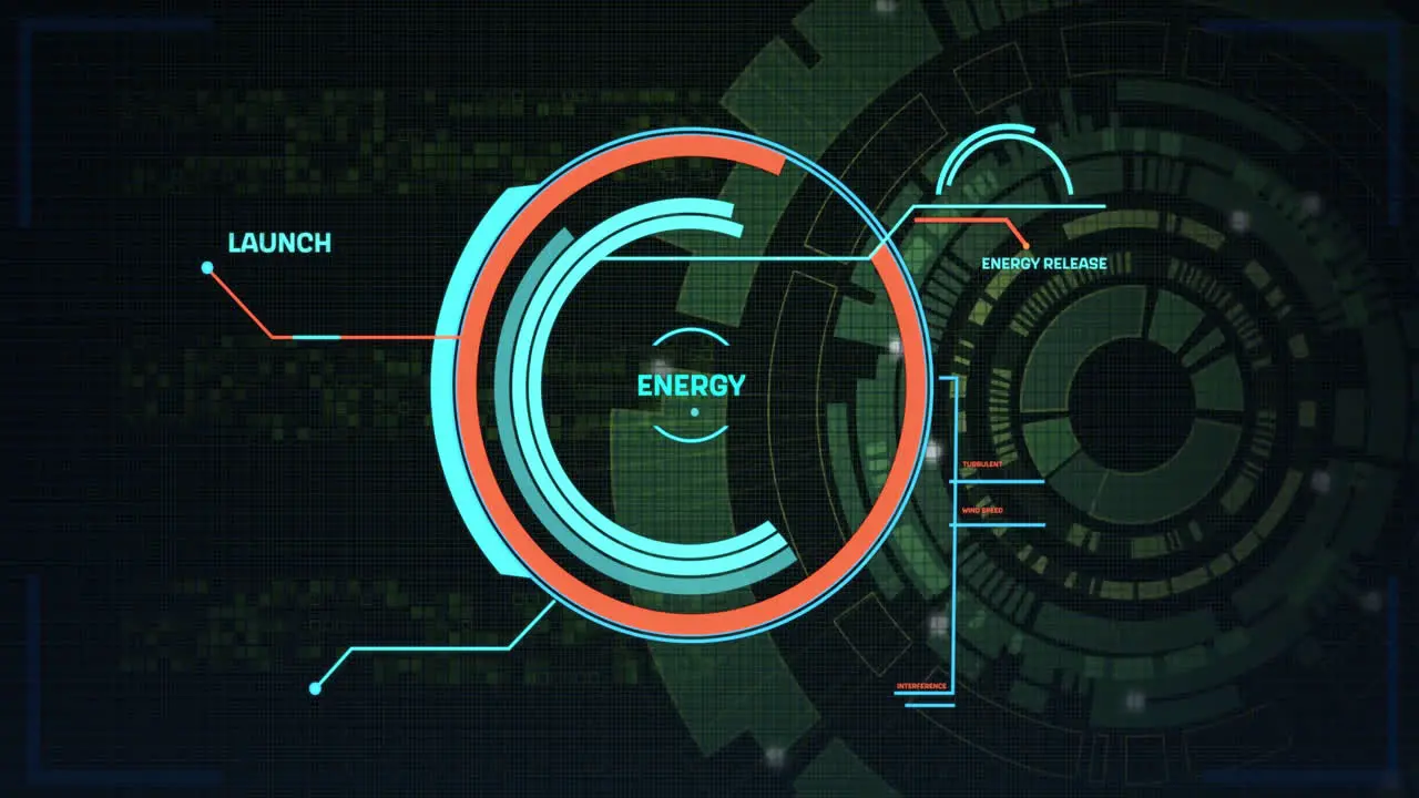 Animation of multiple text changing numbers and loading circles over abstract background