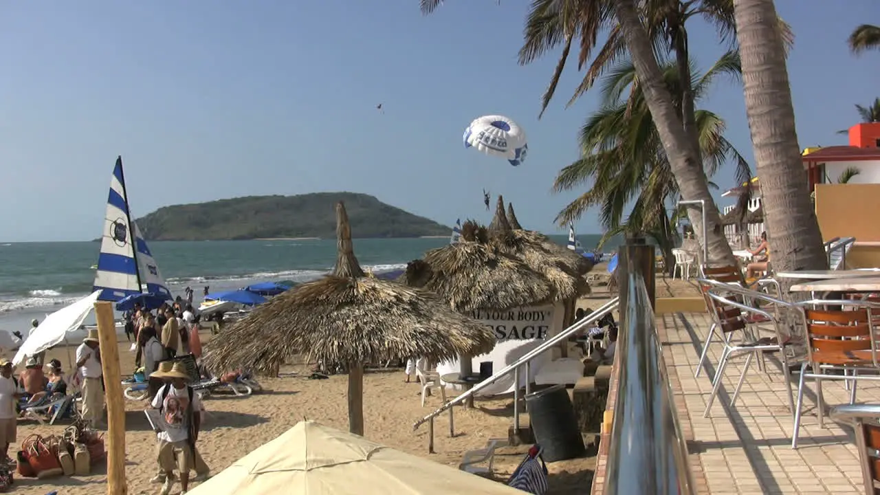 Mexico Mazatlan beach scene