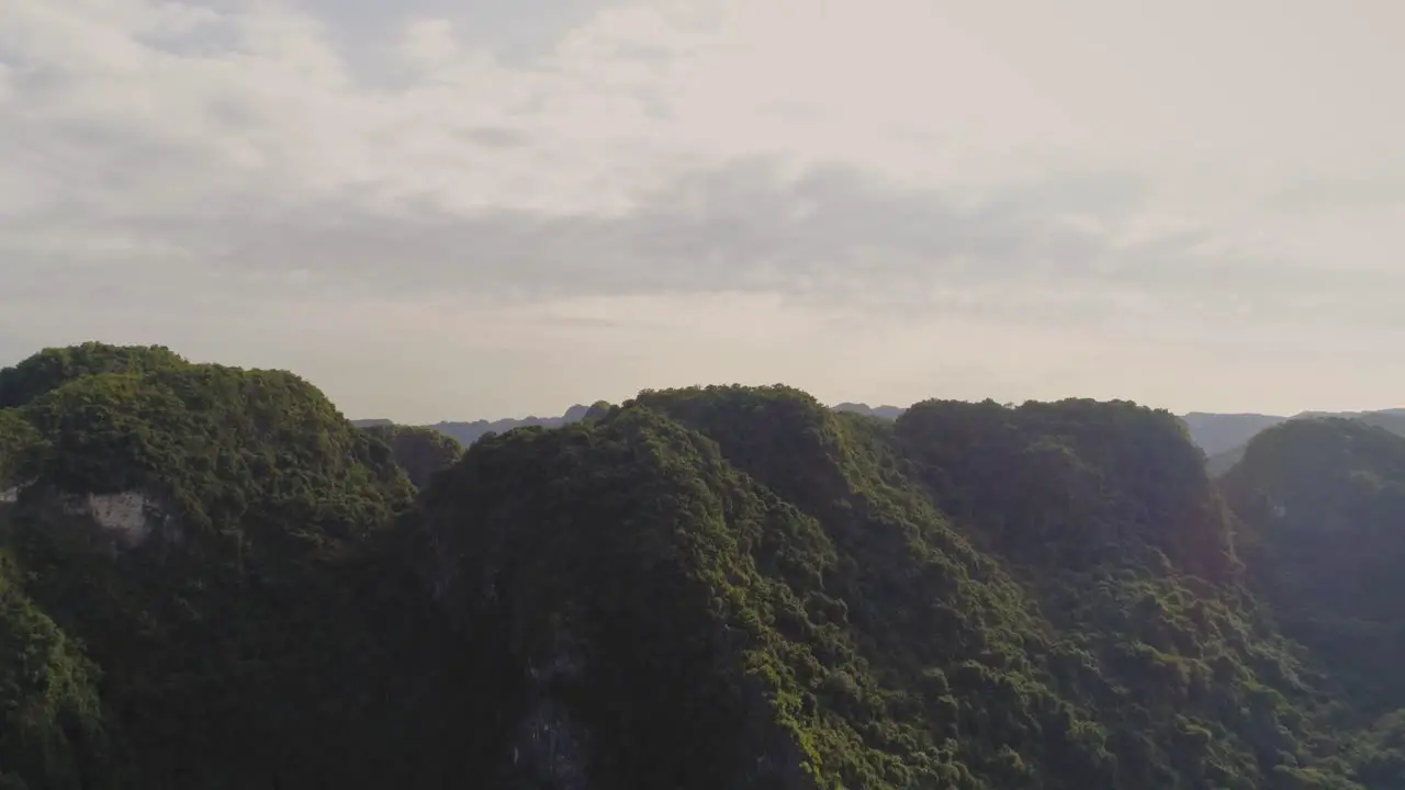 Drone view of scenic landscape in Vietnam