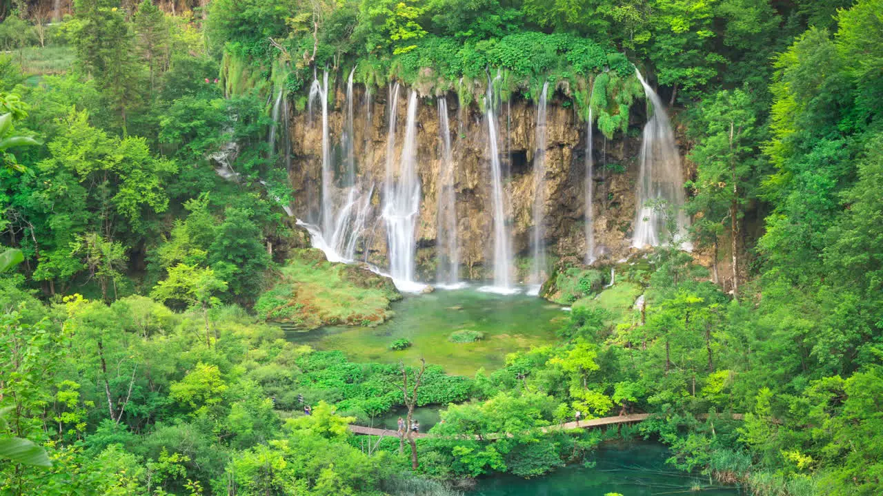 Time Lapse Waterfall in Plitvice Lakes Croatia