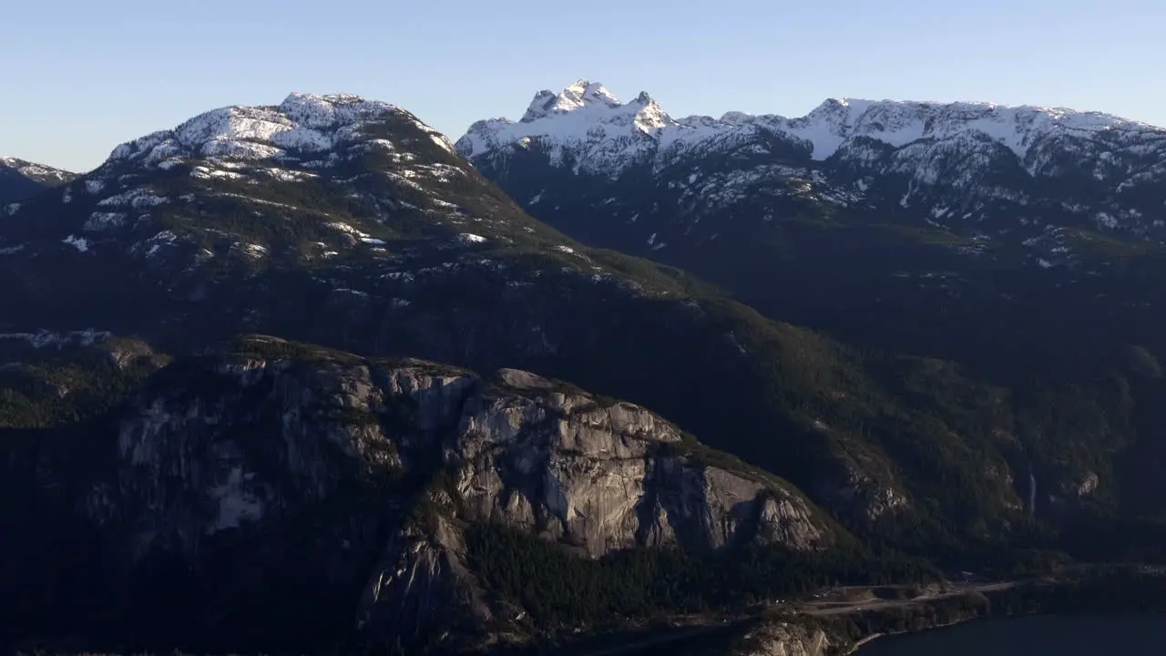 The Chief Mountain Squamish BC Canada aerial shot