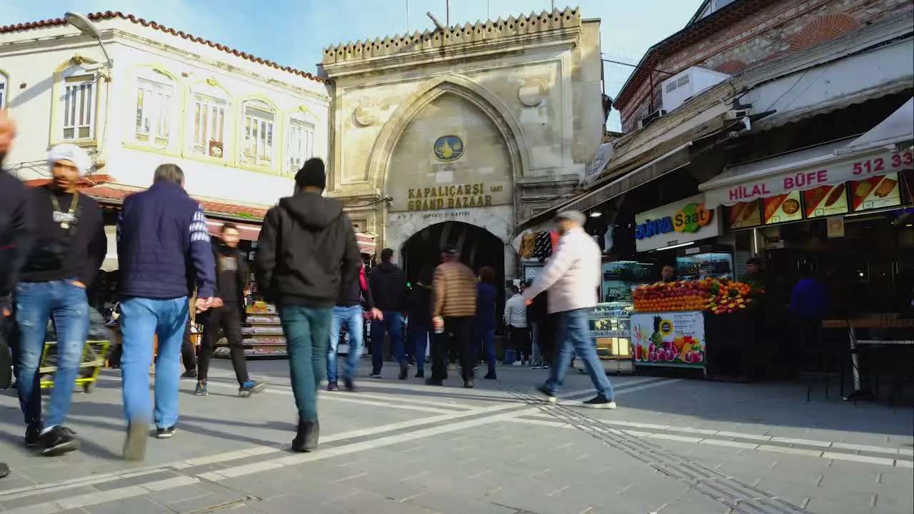 Wide Shot Outside Kapalicarsi Grand Bazaar