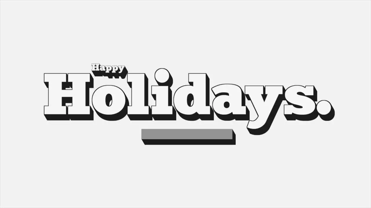 Modern Happy Holidays text on white gradient color