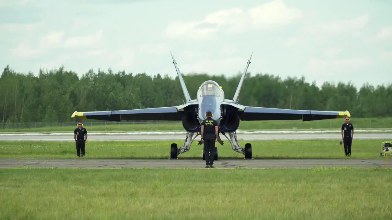 Before flight Blue Angels crew perform rigorous aircraft checks