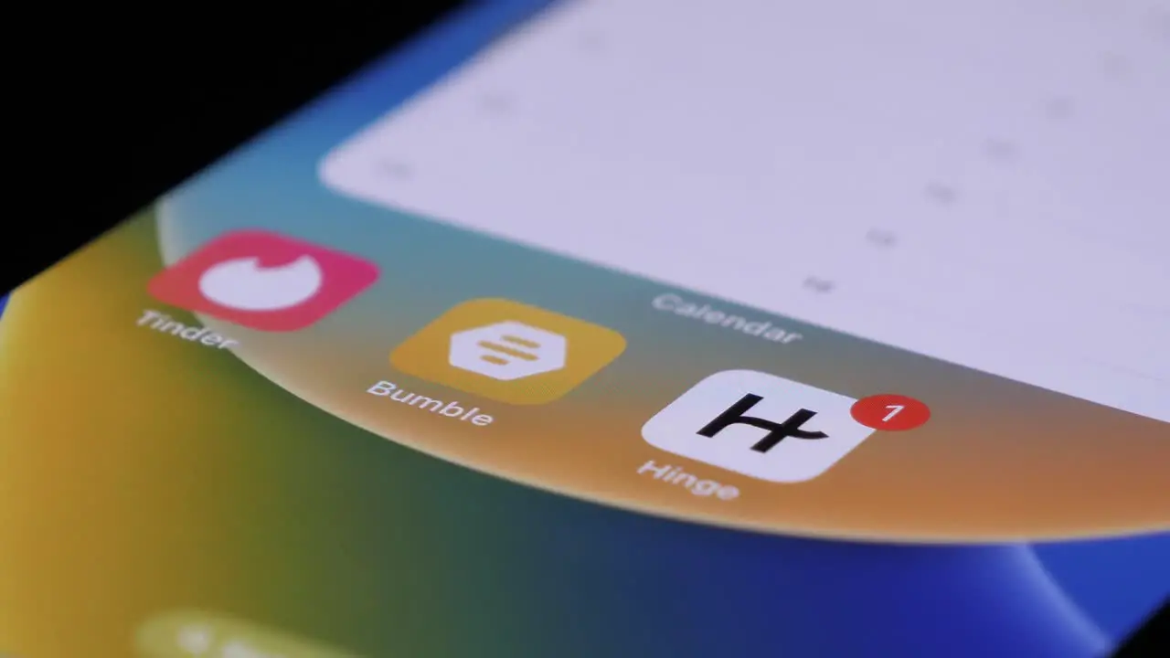 Finger Tapping On Bumble App Icon On Iphone To Open It