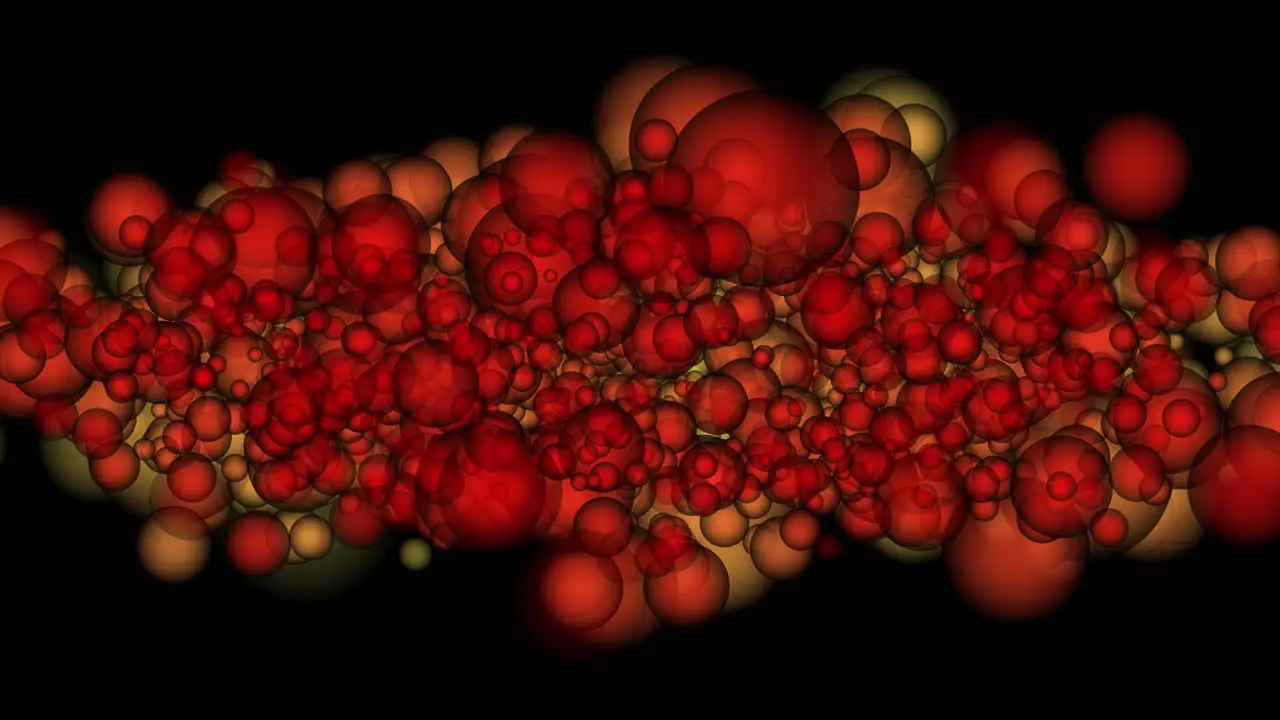 Animated atomic neutrons or horizontal cells for video overlay