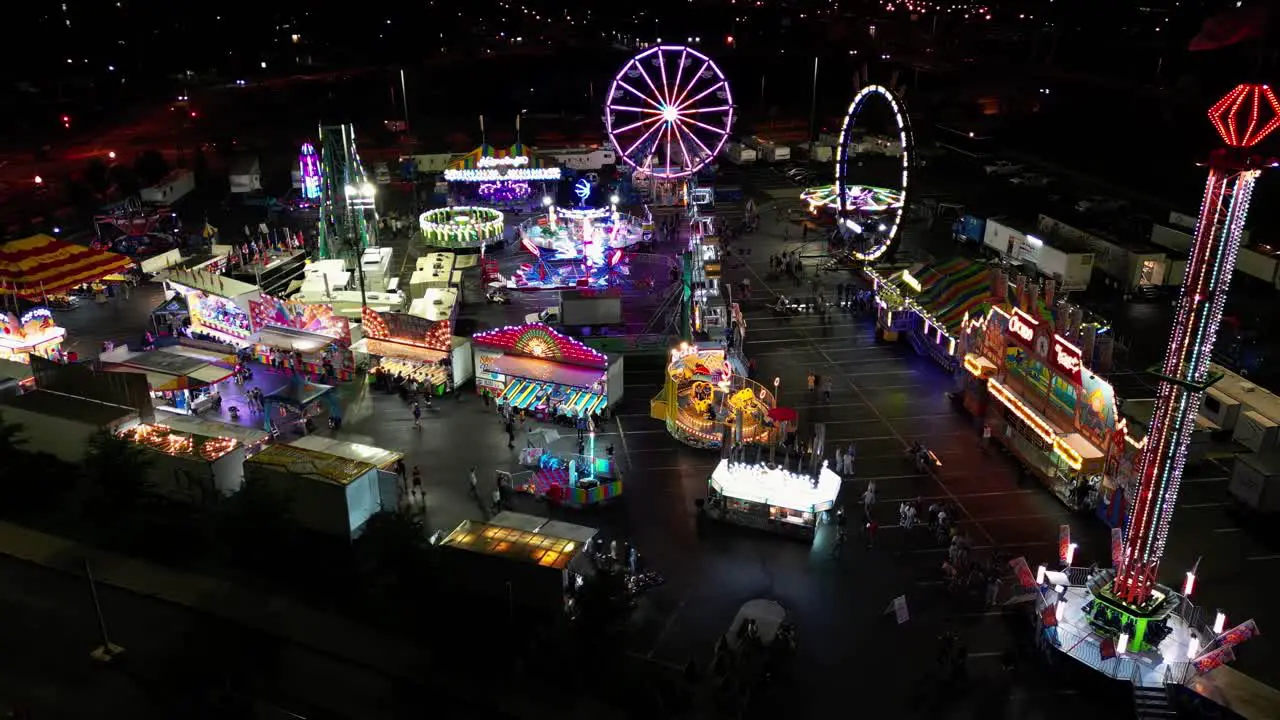 Amusement park Timelapse slow pan to the right