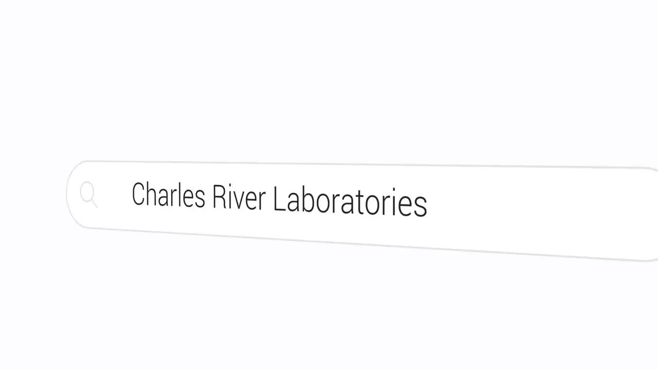 Typing Charles River Laboratories on the Search Engine