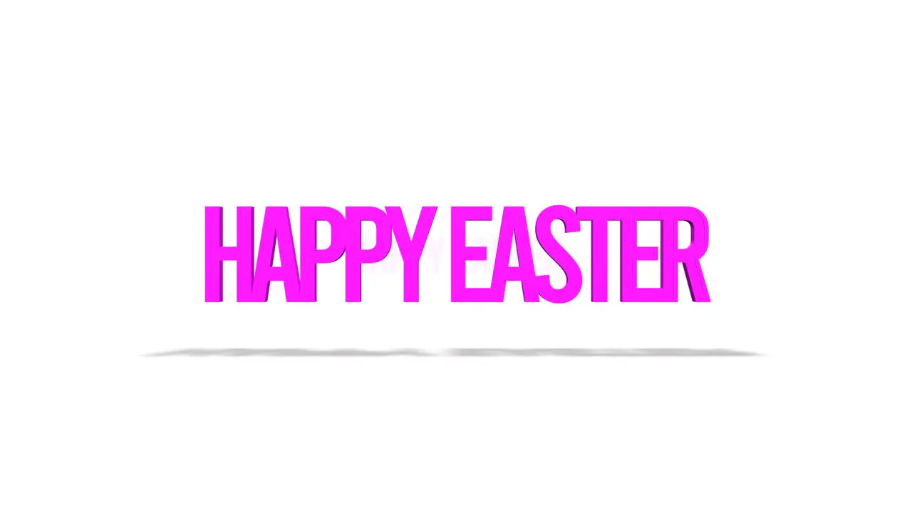 Cheerful easter greetings in pretty pink