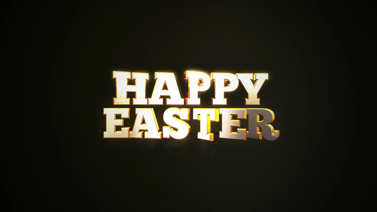 Celebrate Easter with a elegant gold letter Happy Easter banner