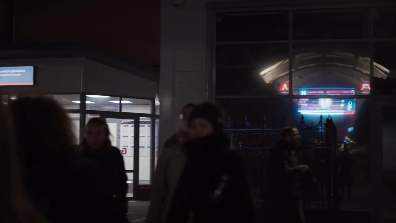 St Petersburg sign in railway station