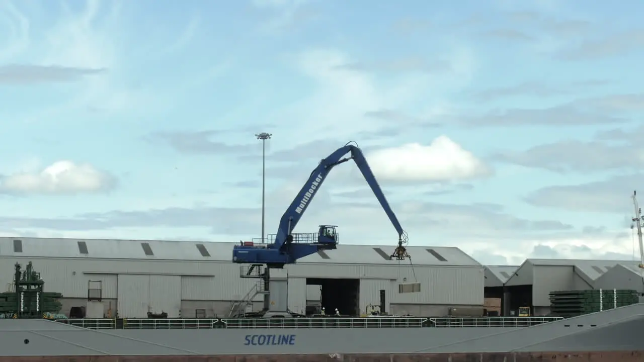 Cargo ship in port for unloading