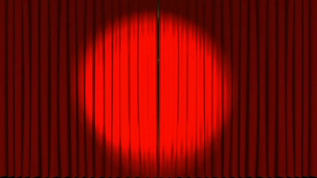 Theater stage curtains opening 