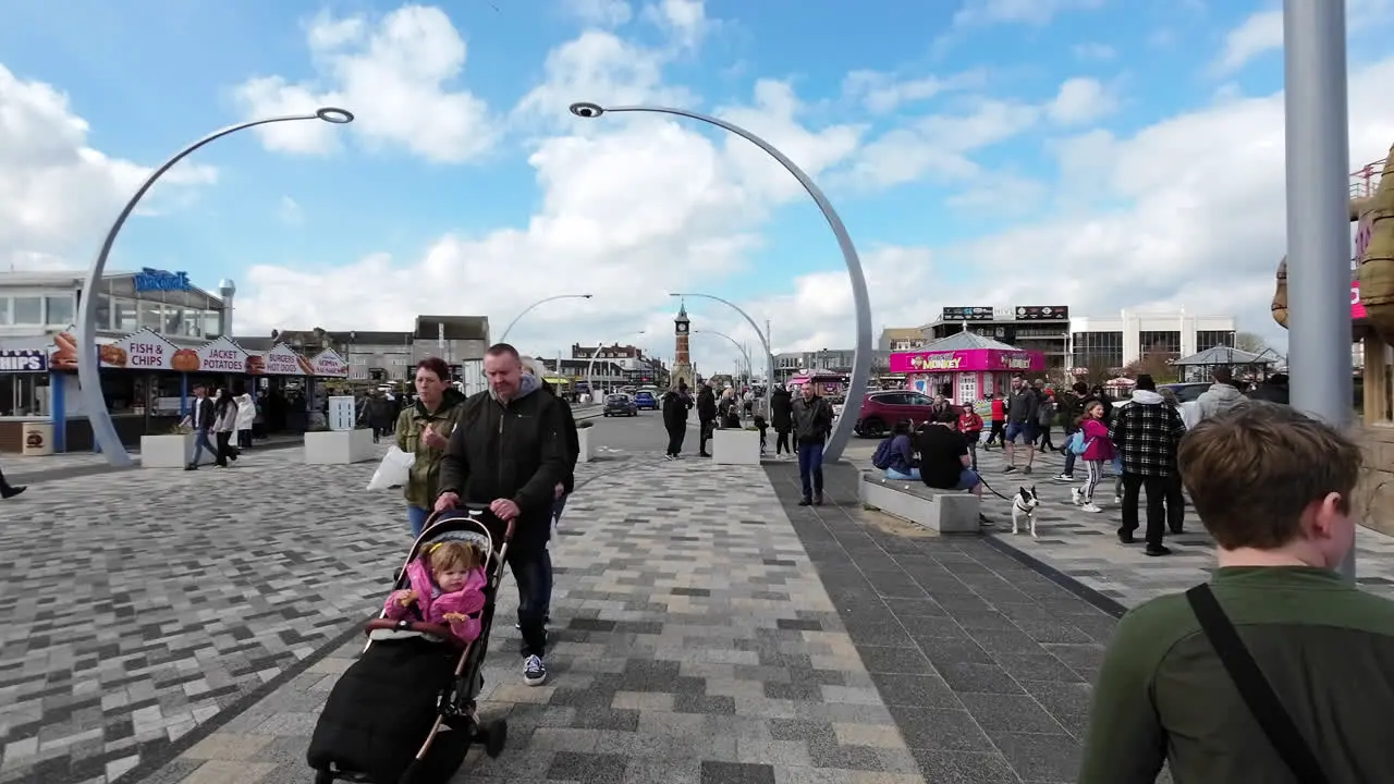 Editorial footage of the English seaside town of Skegness in Lincolnshire UK