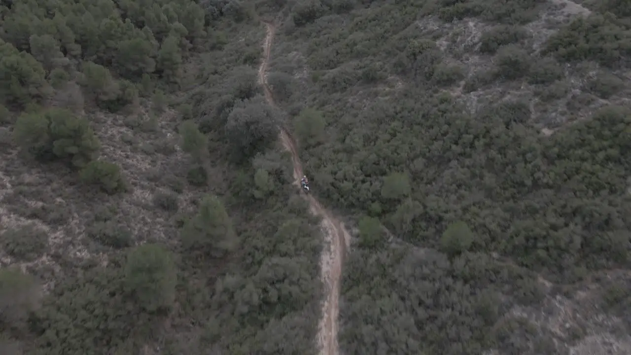 aerial view from a enduro rider