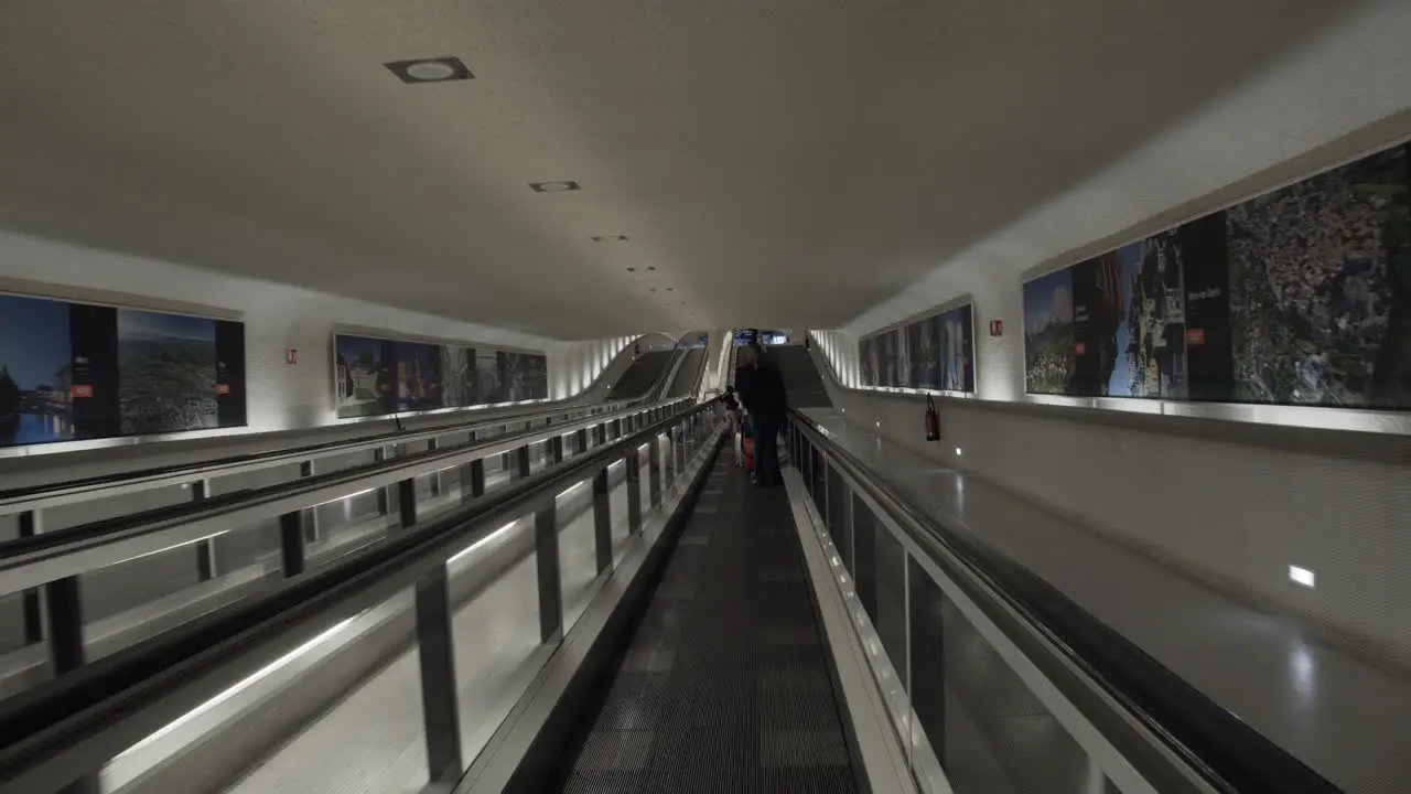 Timelapse of ride on travelator at Charles de Gaulle Airport in Paris France