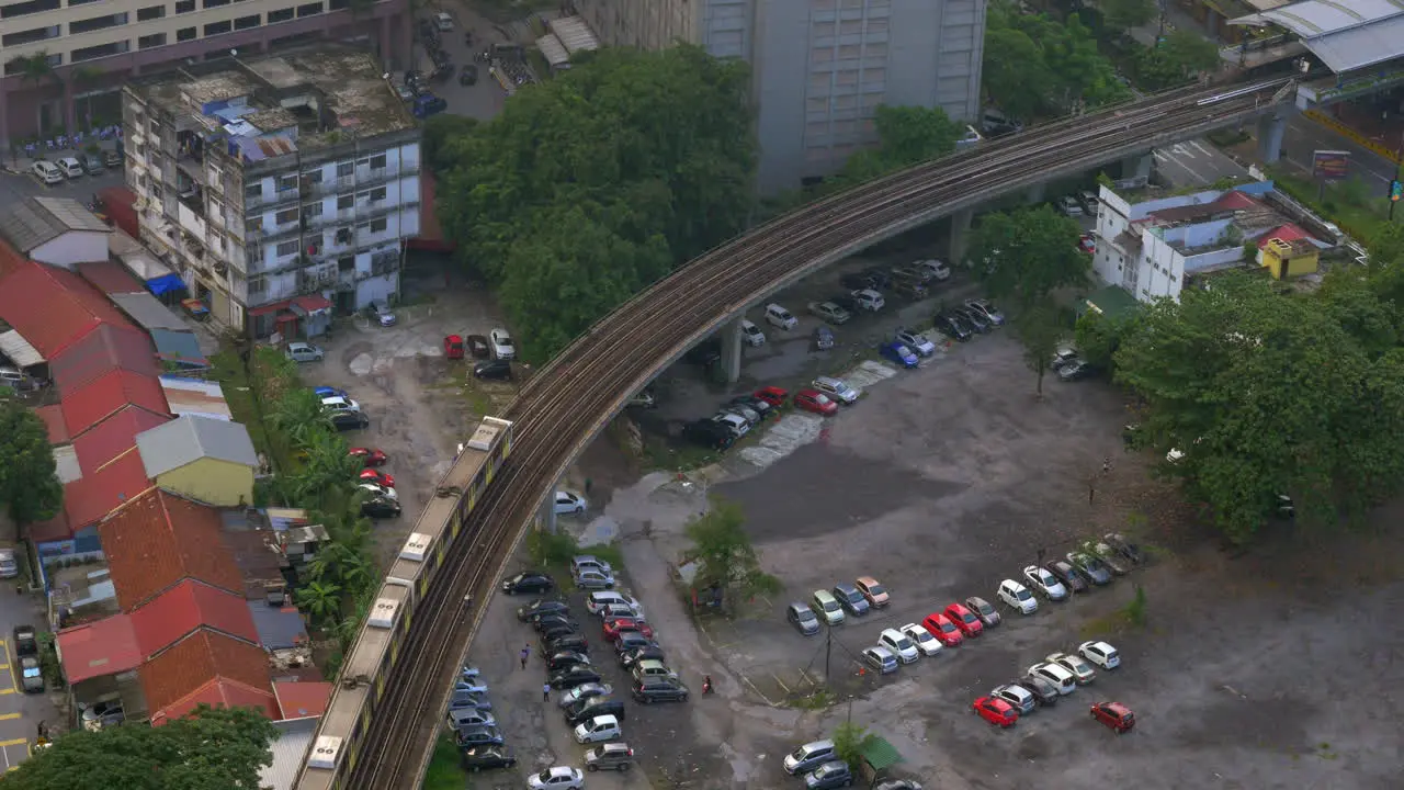 Overground railway in Kuala Lumpur Malaysia