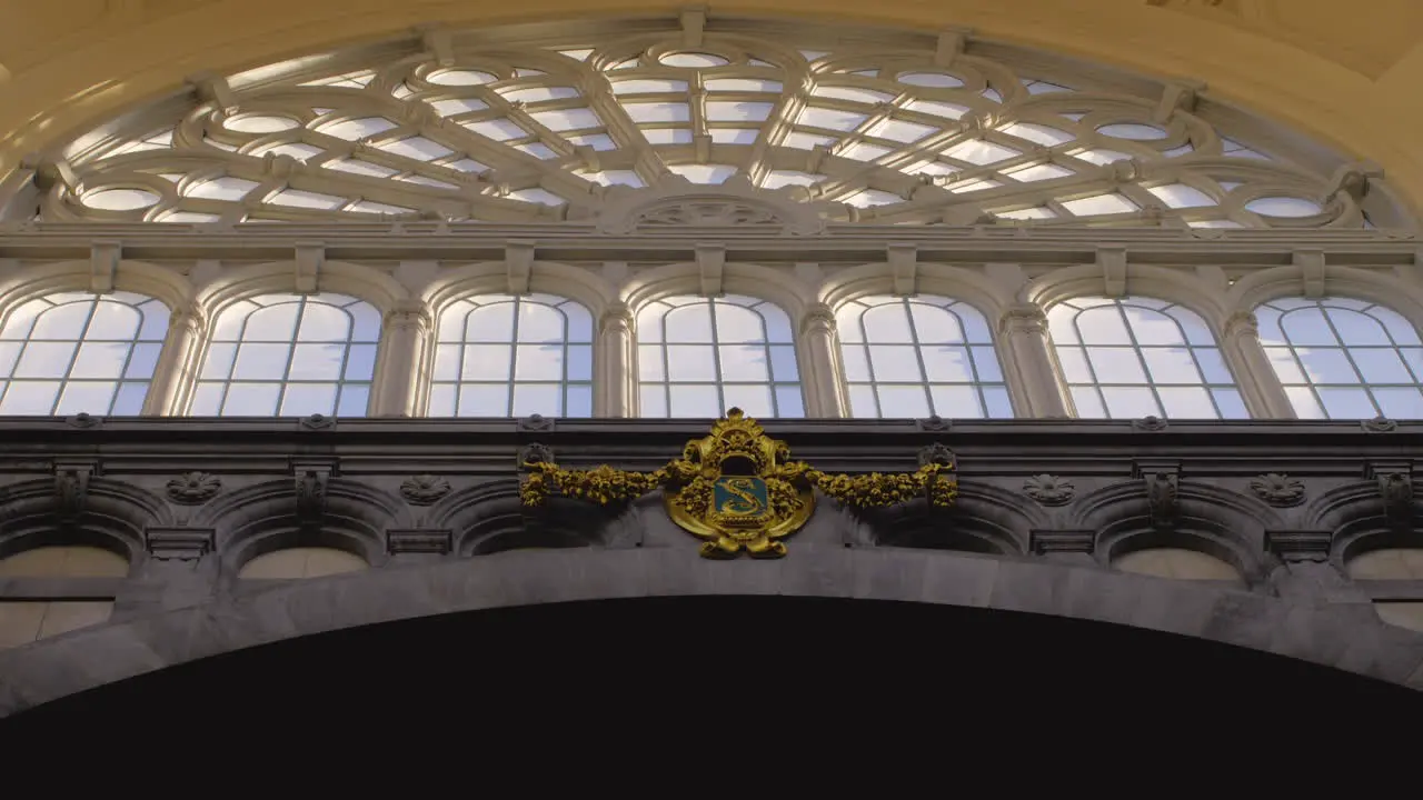 Amazing architecture inside the central station of Antwerp Flanders Belgium