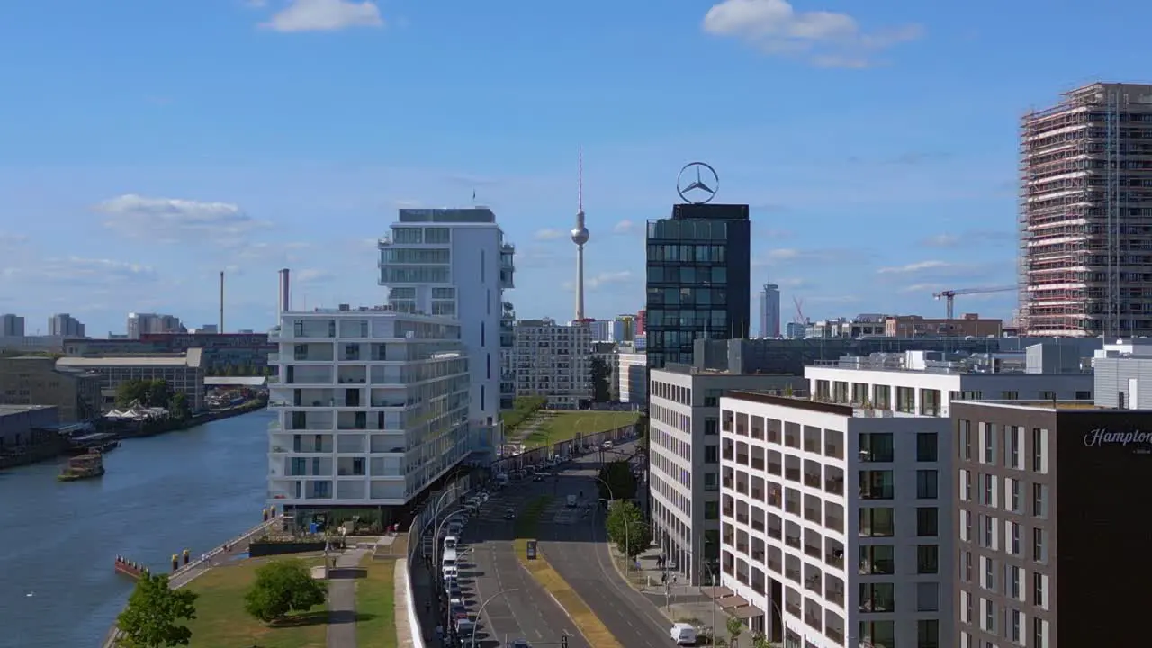 tv tower Berlin summer city Wall Border River