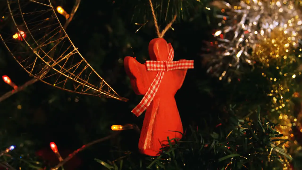 Decorations on christmas tree