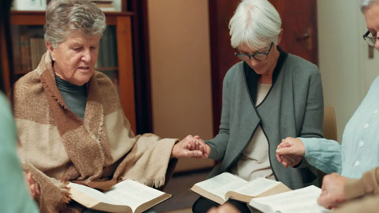 Praying support and holding hands with people