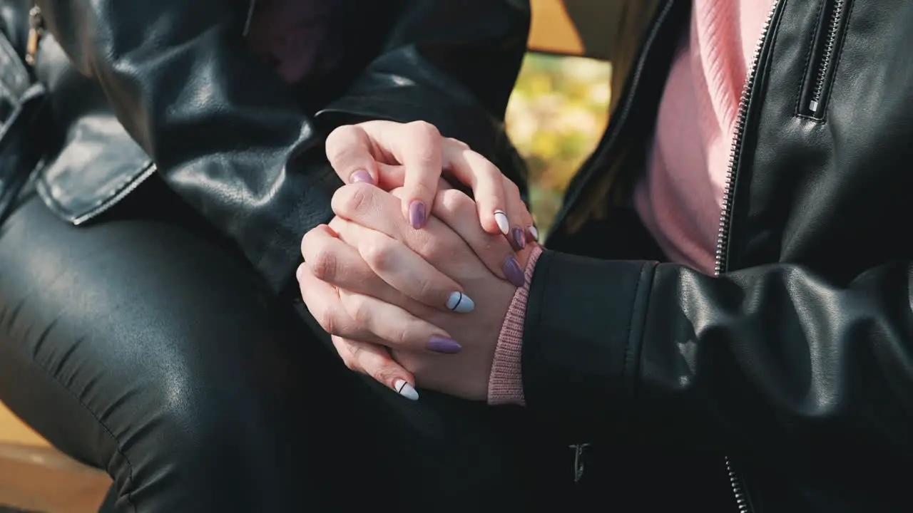 Romantic Couple Holding Hands