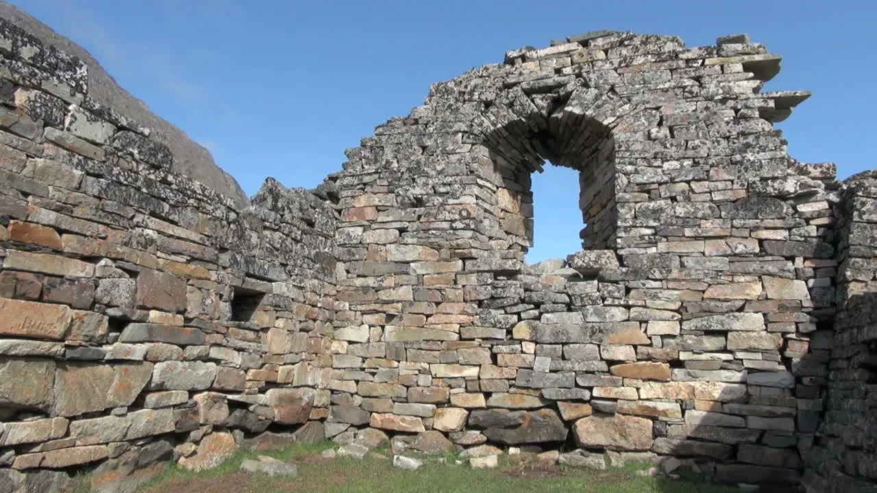 Greenland Hvalsey church ruin inside 3