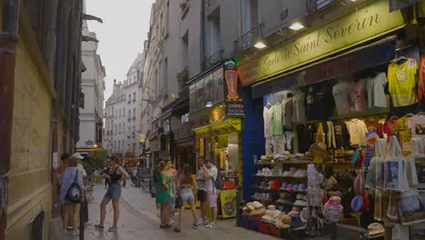 Shops Cafes And Restaurants In Area Around Eglise Saint Severin In Paris France 6