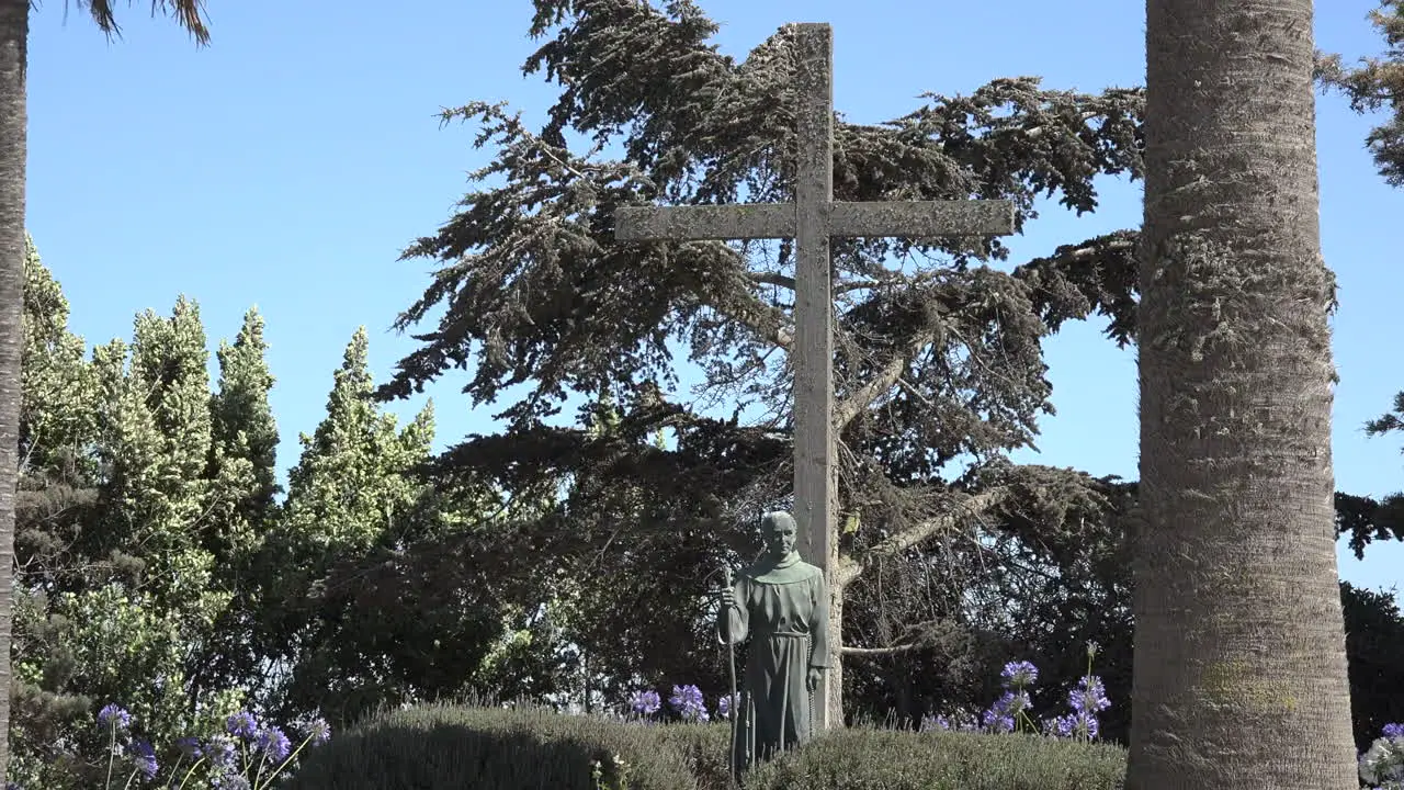 California Mission Soledad Junipero Serra Statue With Cross