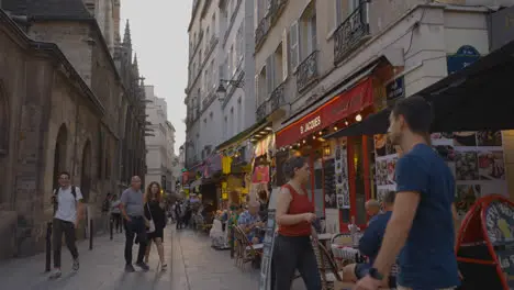 Shops Cafes And Restaurants In Area Around Eglise Saint Severin In Paris France 5