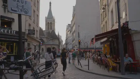 Shops Cafes And Restaurants In Area Around Eglise Saint Severin In Paris France 2