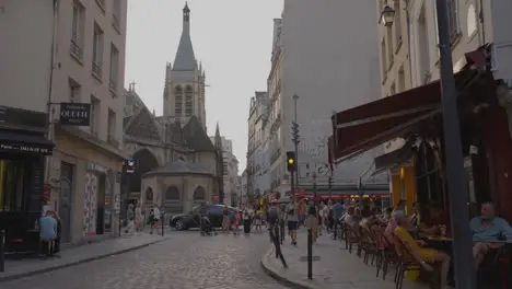 Shops Cafes And Restaurants In Area Around Eglise Saint Severin In Paris France 4