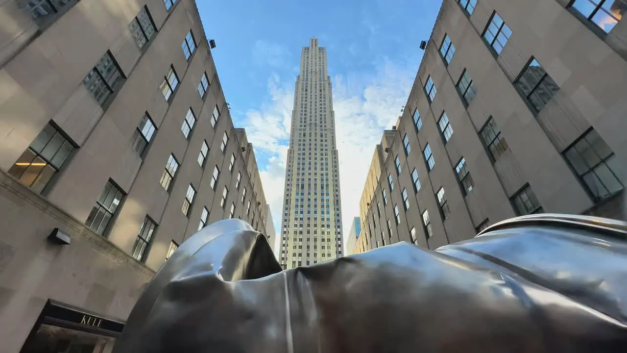 Rockefeller Center In New York City and artistic sculpture USA