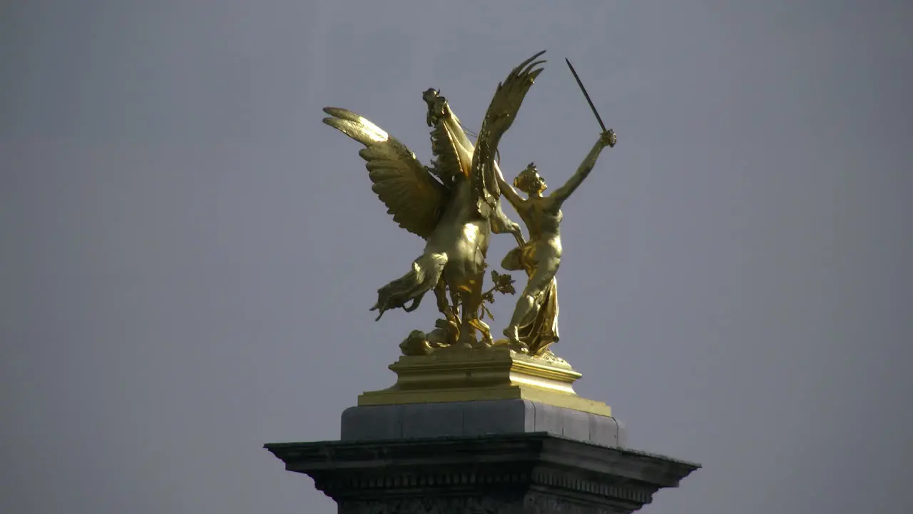 Paris Victory statue on Pont Alexandre III