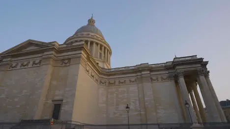 Exterior Of The Pantheon Monument In Paris France Shot In Slow Motion