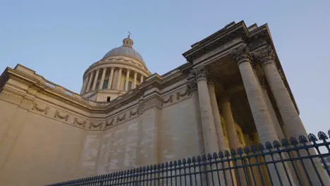 Exterior Of The Pantheon Monument In Paris France Shot In Slow Motion 1