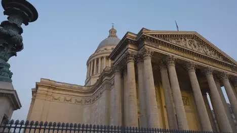 Exterior Of The Pantheon Monument In Paris France Shot In Slow Motion 2