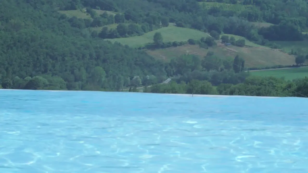 Luxurious infinity pool on the hillside of resort in Umbertide Perugia Italy South Europe