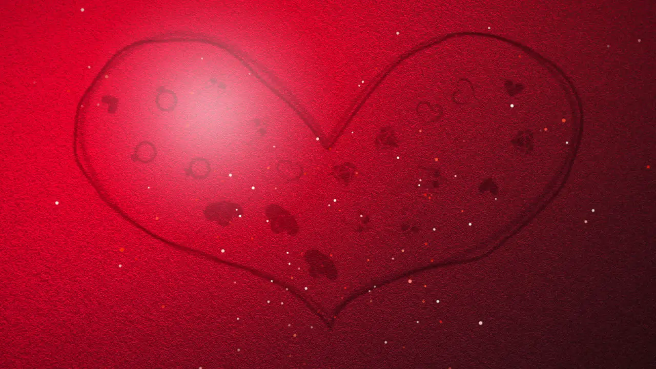 Animation closeup motion romantic hearts on Valentines day 21