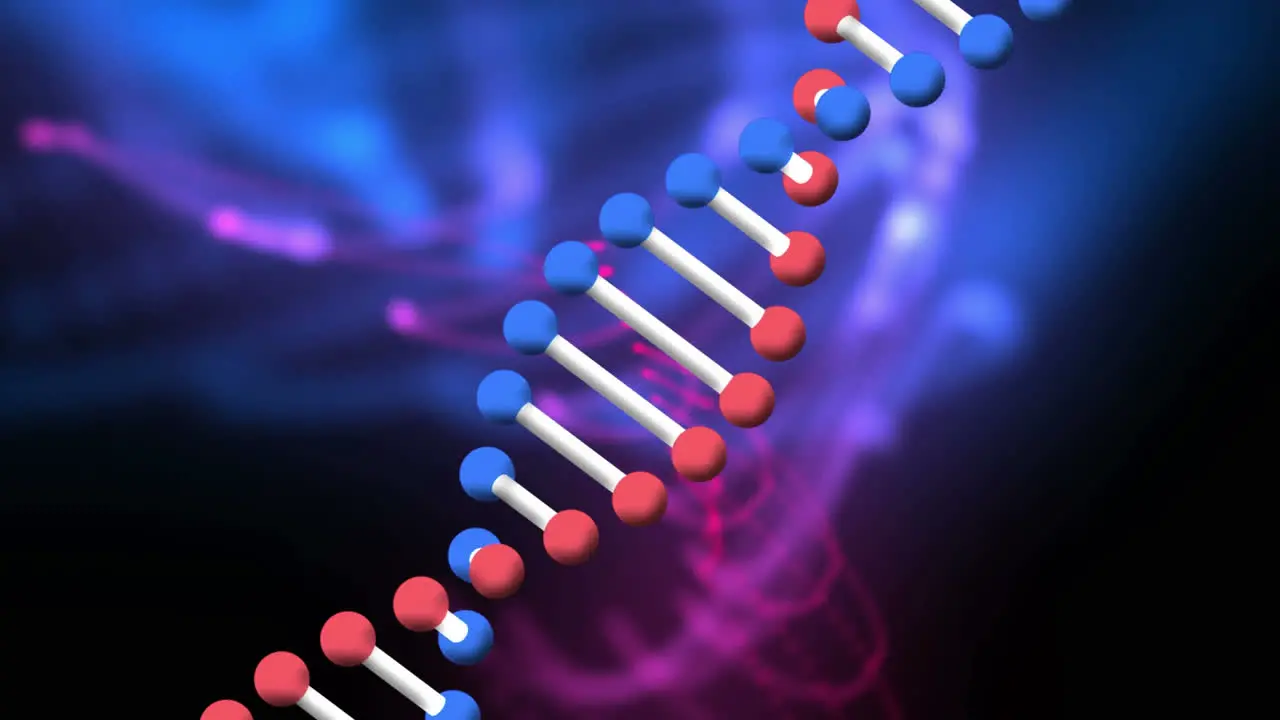 Animation of dna strand spinning dna strand spinning dna strand spinning on dark background