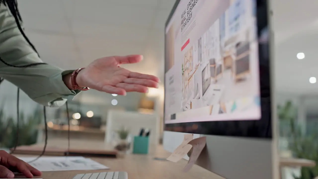 Business people hands and computer screen