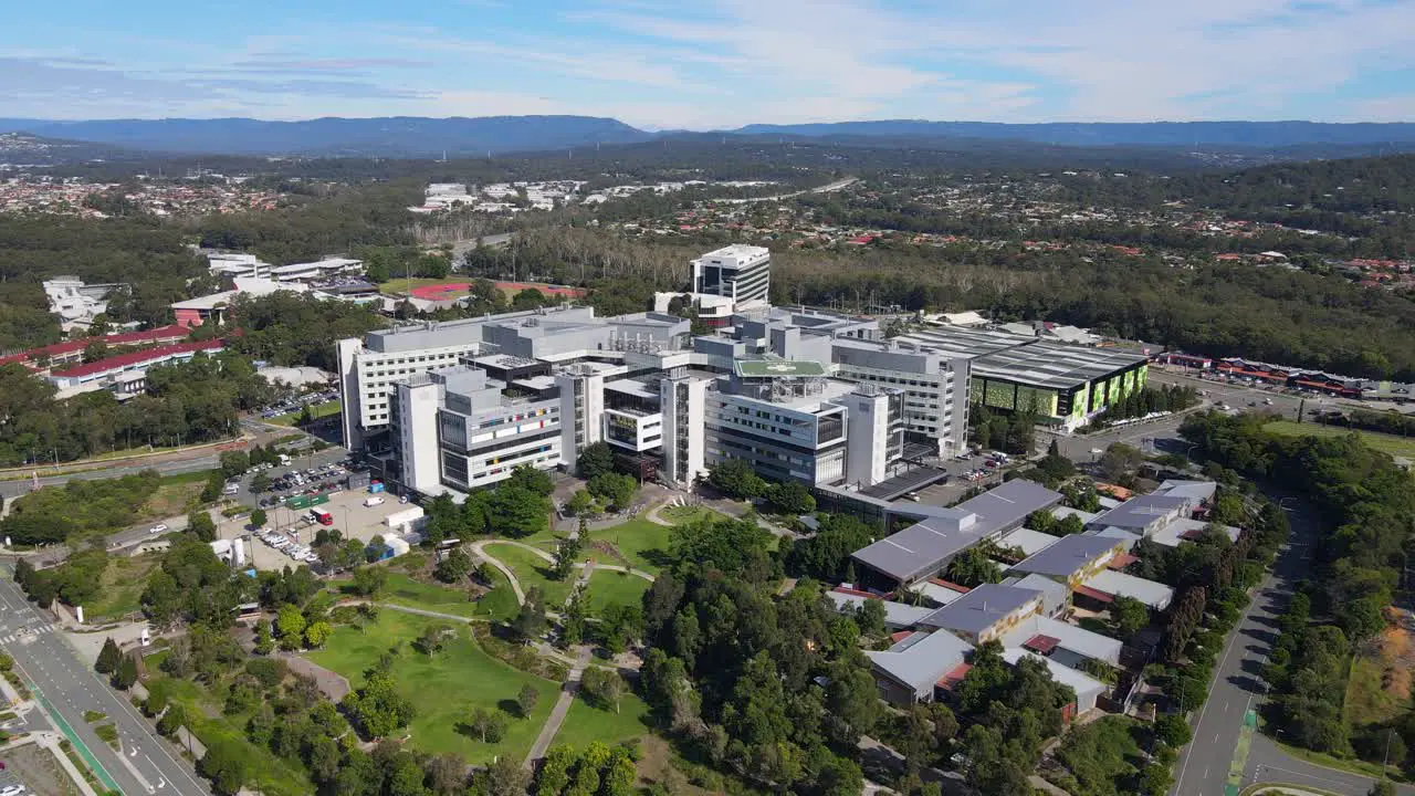 Large Buildings Of Gold Coast University Hospital At Southport Queensland Australia During Pandemic