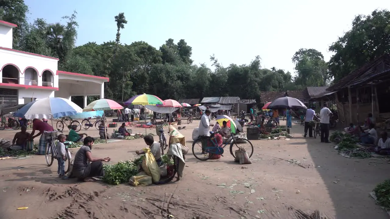 Stock footage of Indian village market