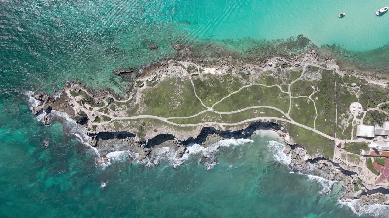 Isla Mujeres Top Down View Aerial Sky Mexico