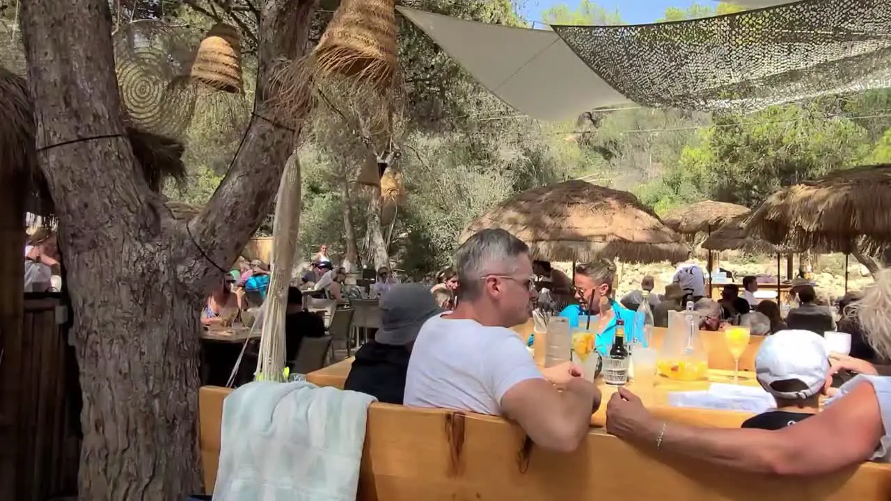 bar on the beach of cala falco in majorca