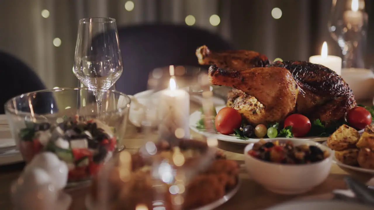 Thanksgiving Roasted Turkey Festive Table Slider shot