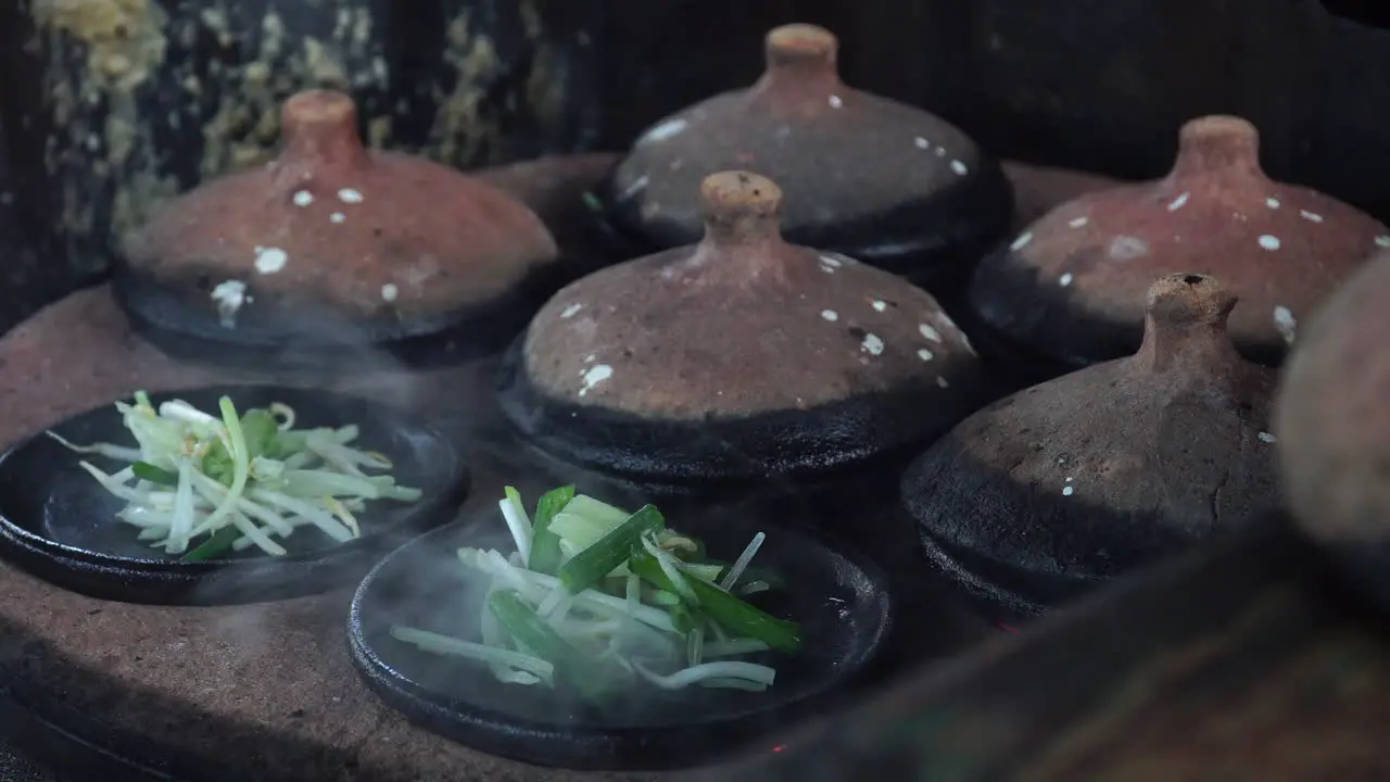 traditional Vietnamese street food banhxeo cooking uncover ready to serve