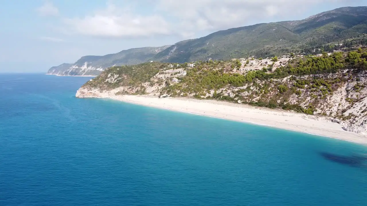 Milos Beach and Coastline of Lefkada Island Greece Aerial