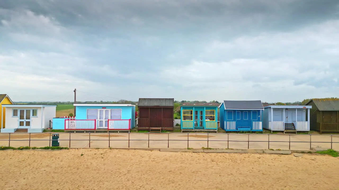 Bird's-eye view of Mablethorpe's east coast beauty with beach huts sandy beaches amusement parks rides and the vibrant tourist presence