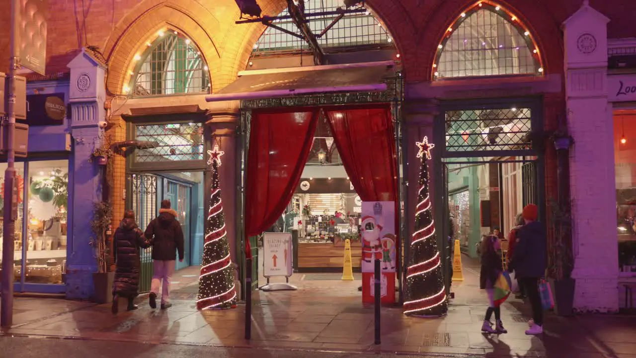 Christmas time at the George street arcade in Dublin city